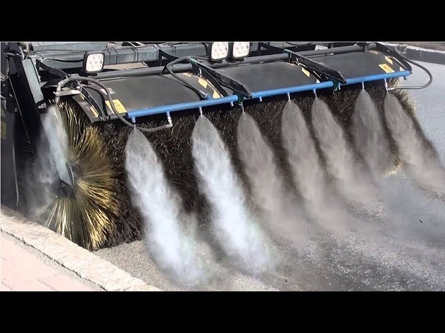 Most Satisfying Modern Technology Street Sweeper Machine, Fastest Road Construction Clean Equipment