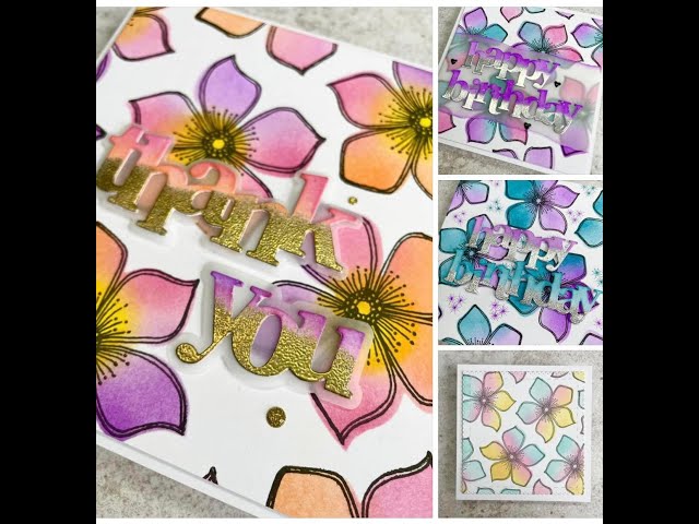 Use your dies to create stencils and add colour to your cards!