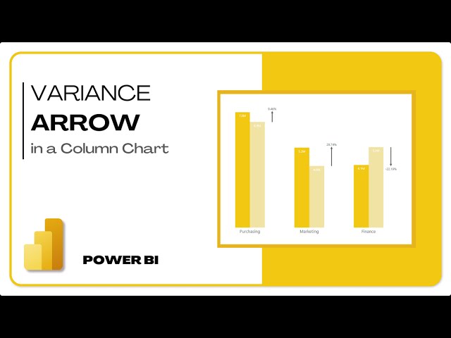 Variance Arrow in a Column/Bar Chart | Power BI Tutorials
