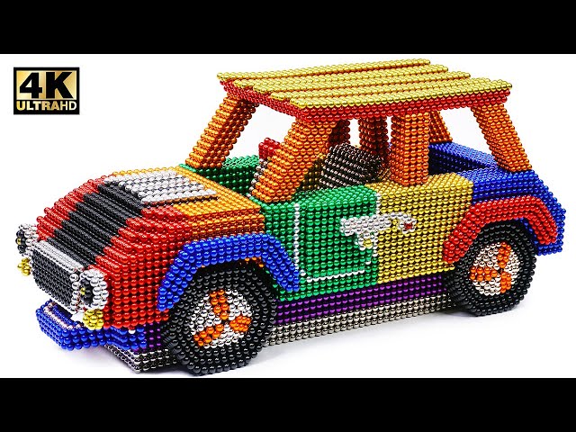 DIY - How To Make Color Mini Cooper From Magnetic Balls ( Satisfying ) | Magnet World 4K