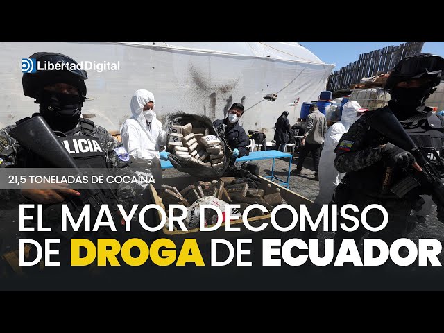 Ecuador decomisa mil millones de dólares en cocaína