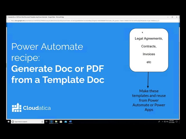 Generate Doc or PDF from a Template Doc using Power Automate