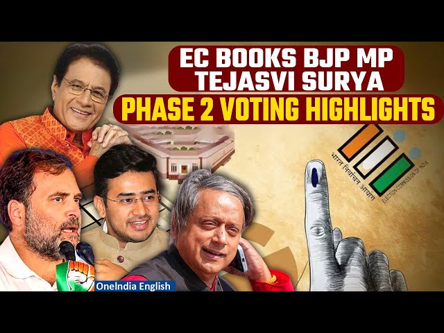 LS Polls Phase 2 2024: Case filed against Tejasvi Surya, Over 60% voter turnout and more | Oneindia