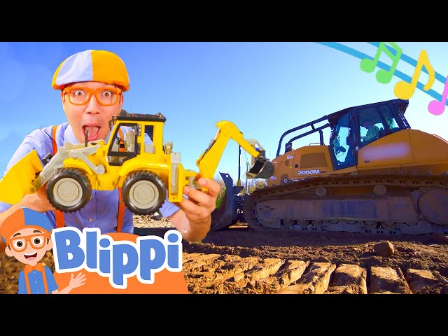 Blippi's Bulldozer Song | BRAND NEW Blippi Excavator Construction Songs for Kids