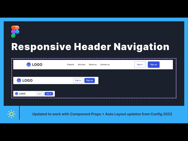 How to Design Responsive Header Navigation in Figma - Autolayout #figma  #config2023