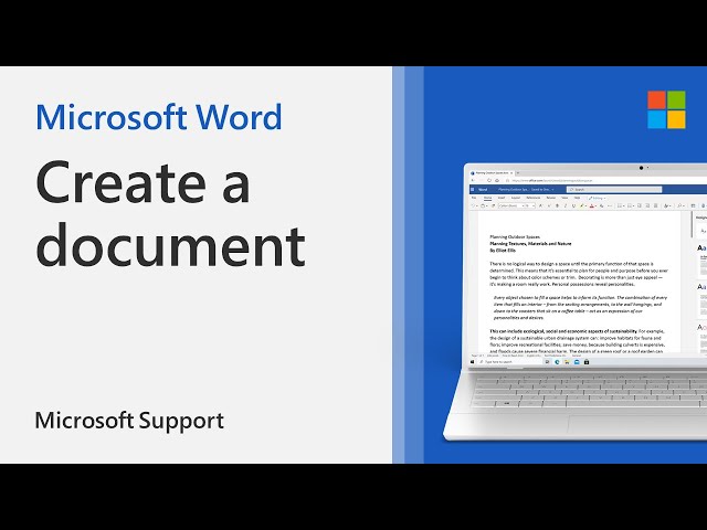 Create a new Word document | Microsoft
