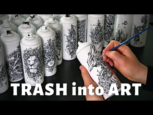 Customizing Empty Spray Cans into Art! (vlog #6)