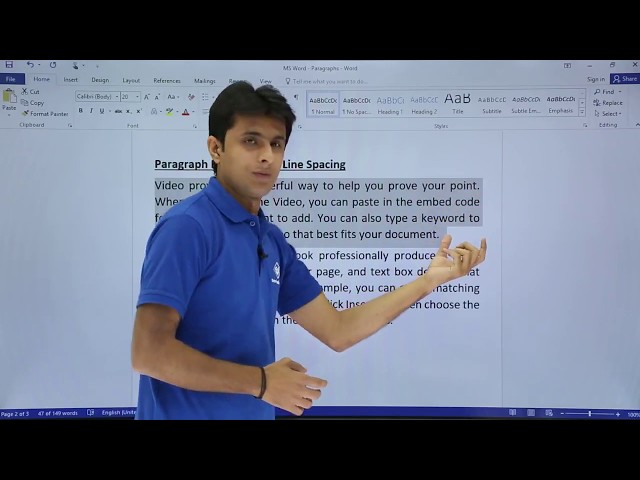 MS Word - Paragraphs Formatting in Microsoft Office