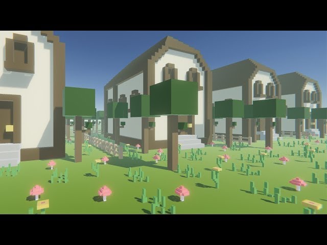 Speed Level Design - Unity 5 and MagicaVoxel - German Village