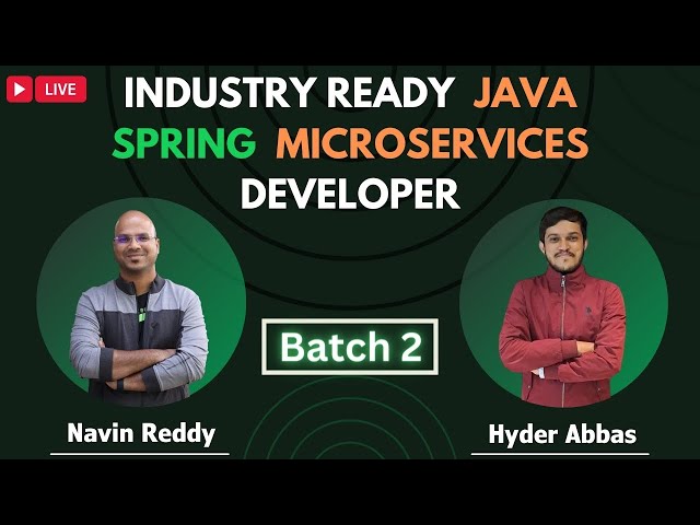 Industry Ready Java Spring Microservices Developer Live Course