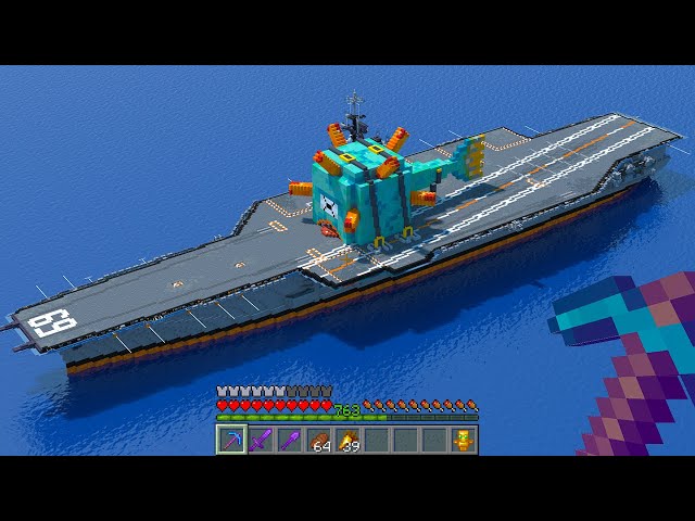 I Built a Massive Aircraft Carrier in Minecraft