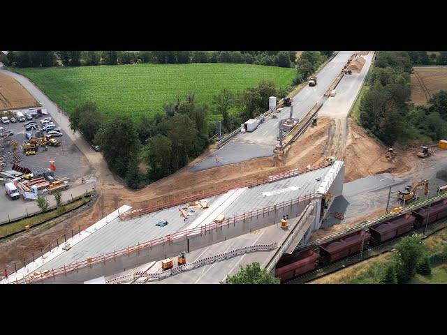 S 13 – Interview zum Einschub der beiden Rahmenbauwerke der Autobahnbrücke A 59