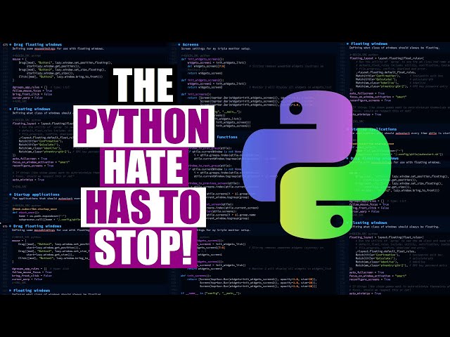 Refusing To Use Programs Written In Python