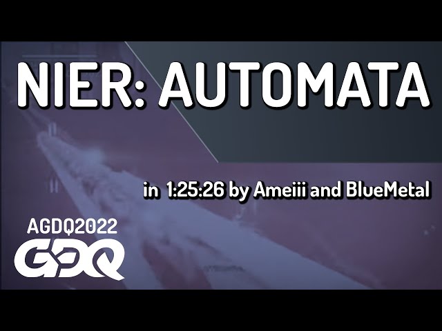 NieR: Automata by Ameiii and BlueMetal in 1:25:26 - AGDQ 2022 Online