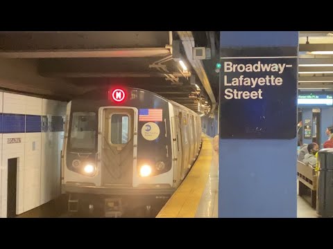 MTA New York City Subway Train Broadway Lafayette Street