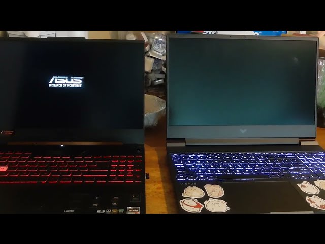 Asus A15 vs HP Victus 15 (boot up)