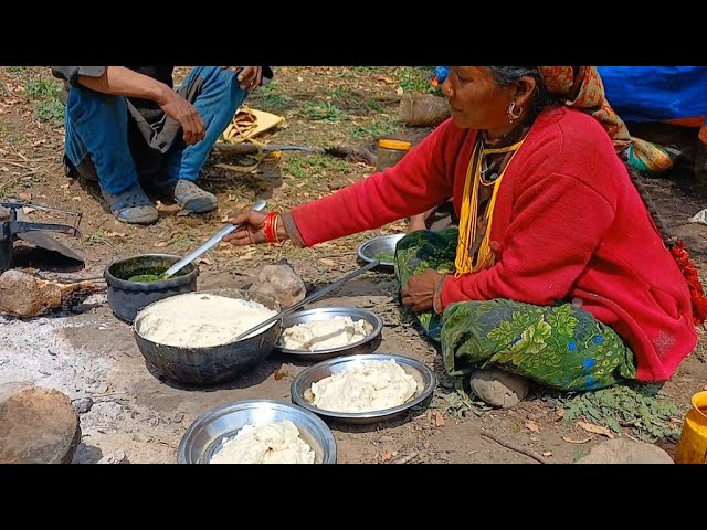 Himalayan organic food cooking sisno and dido || village food kitchen || Himalayan organic nettle