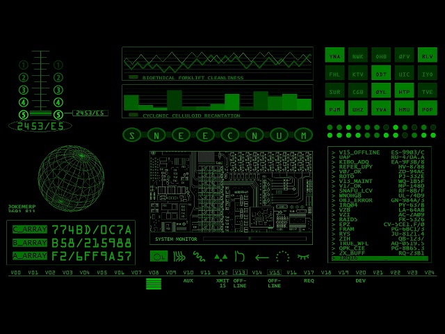 Ophidic Displays: Retro Sci-Fi Screensaver
