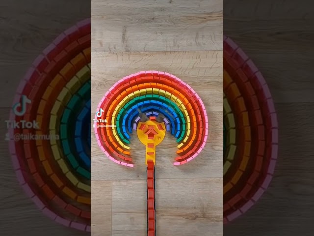 Rainbow Domino Circle #rainbow #domino #short#satisfying