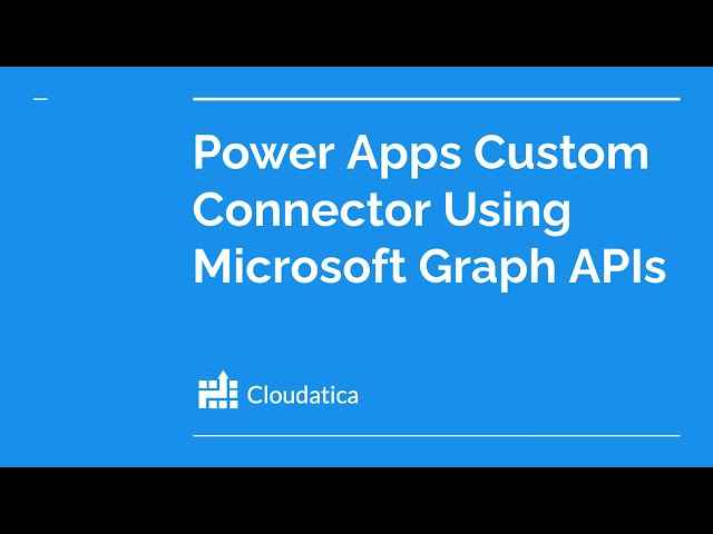 Power Apps Custom Connector using Microsoft Graph APIs