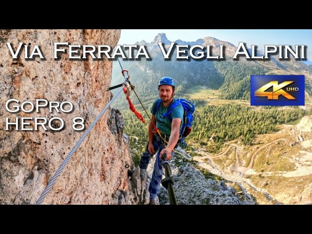 Via Ferrata Degli Alpini • Dolomites Italy  4K  • GoPro HERO 8