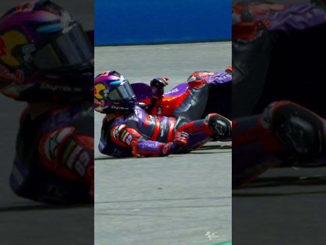 Martin crashes out of the lead! ❌ | 2024 #SpanishGP