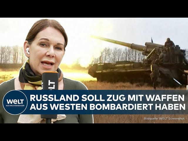 PUTINS KRIEG: Russland soll Zug mit Waffenlieferung aus dem Westen in Ukraine bombardiert haben