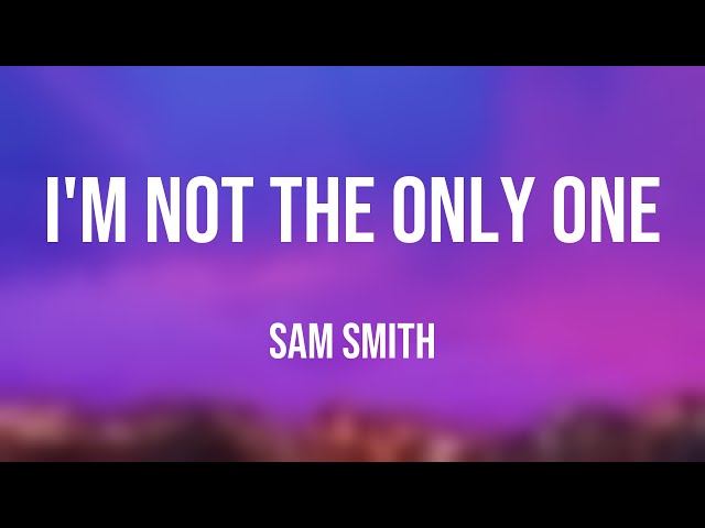 I'm Not The Only One - Sam Smith Visualized Lyrics 🤎