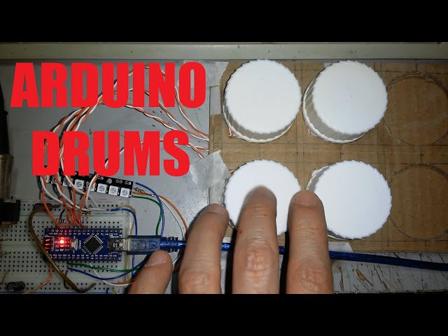 Arduino MIDI Drums with Piezo Disc Triggers (with schematic and code)