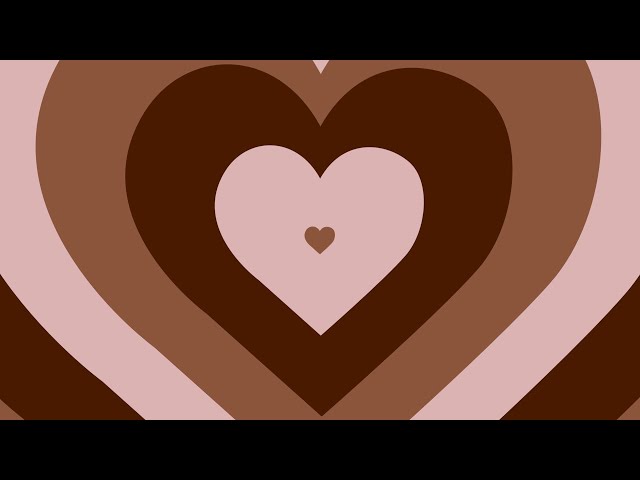 🤎 Brown Heart Background Loop / Background Video Love [1 HOUR]