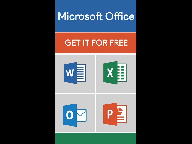 How to get Microsoft Office for free today!!