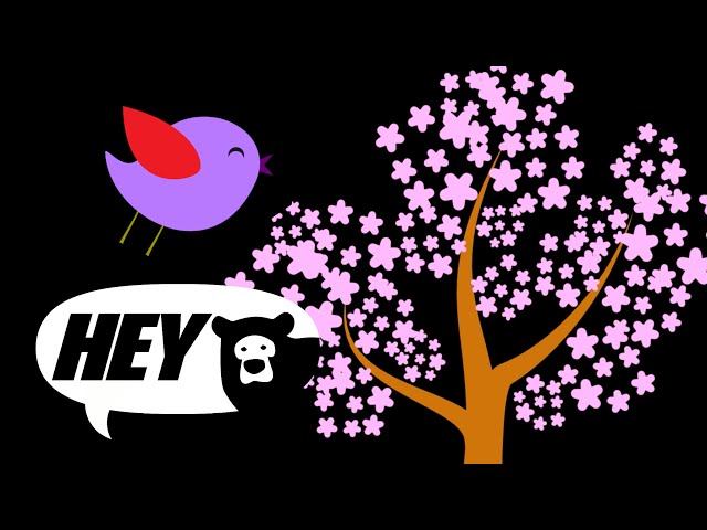 Hey Bear Sensory - Tree Seasons - High Contrast Animation