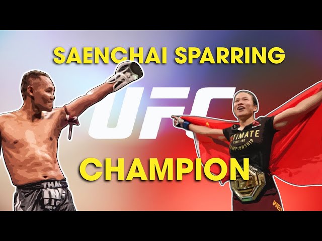 Saenchai Sparring UFC Champion | Zhang Wei Li | Khongsittha Muay Thai Gym | 张伟丽