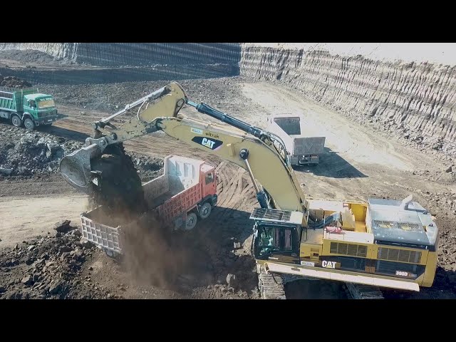Excavators And Wheel Loaders Working On Huge Mining Areas - Mega Machines Movie