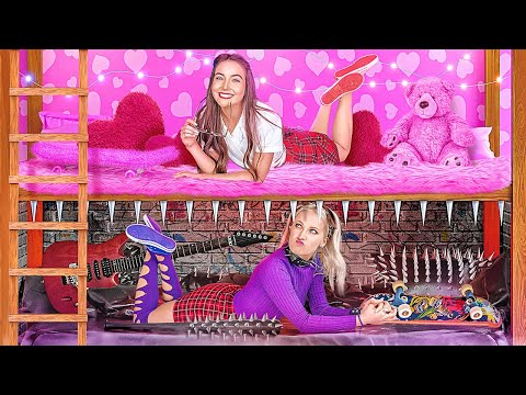 GOOD VS BAD ROOM MAKEOVER CHALLENGE || Incredible BlackPink Crafts & DIY Items for House by 123 GO!