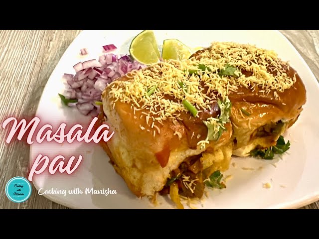 Mumbai street style masala pav recipe | masala pav recipe | stuffed Pavbhaji buns |