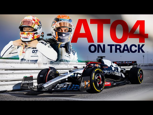AlphaTauri AT04 F1 Car Hits The Track For 2023!