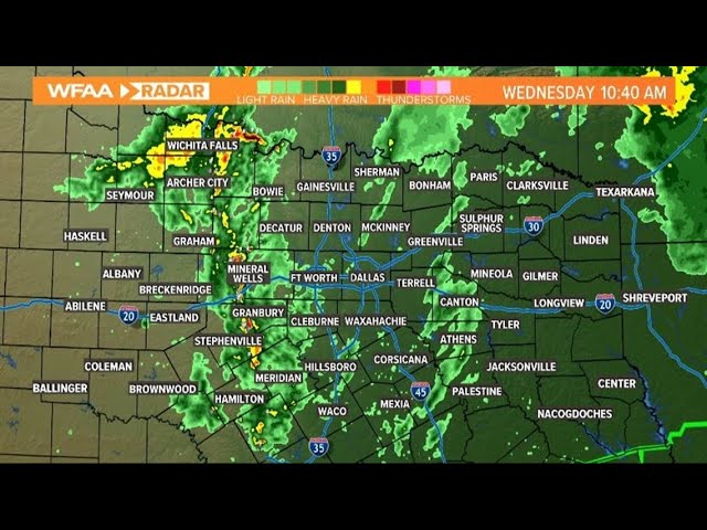 DFW Weather | LIVE RADAR: Tracking storms in North Texas on Wednesday