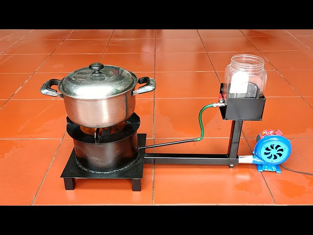 make a stove that burns used waste oil to replace gas super efficiently