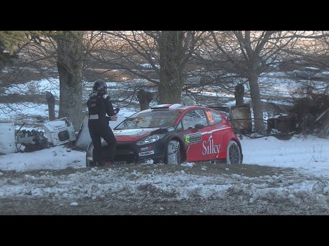 Crash Pepe Lopez + Oops Moment Andrea Crugnola shakedown rallye du Monte Carlo 2017 by Ouhla lui