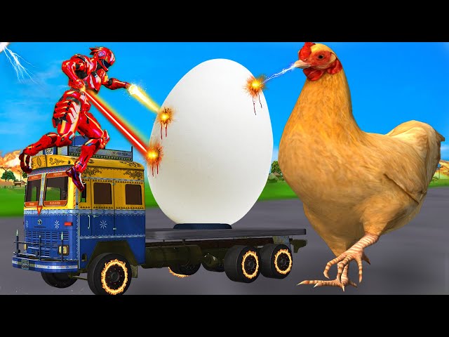 विशाल चिकन अंडे Giant Chicken Truck Robot Hindi Kahaniya Stories हिंदी कहनिया Hindi Comedy Video