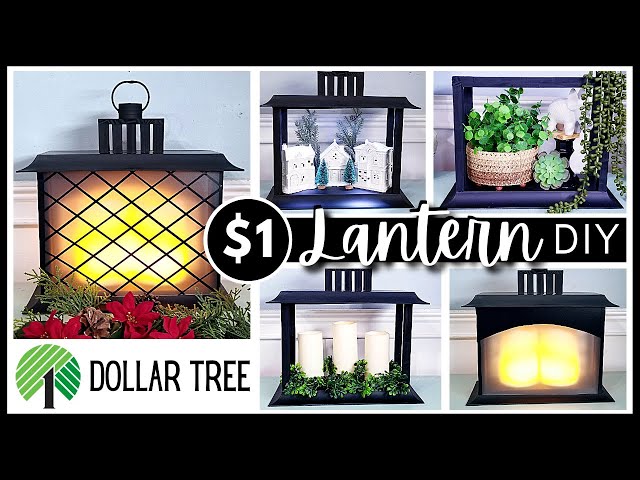 *NEW* ALL DOLLAR TREE DIY LANTERN | New DESIGN with 5+ Looks in One | Christmas 2021 HOME DECOR DIYs