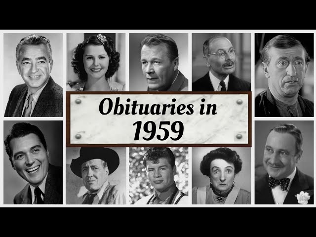 Obituary in 1959: Famous People We Lost In 1959