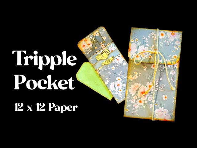 Tripple Pocket Inserts with 12 x 12 Paper