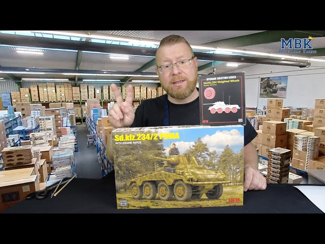 MBK unboxing SPECIAL - 1:35 Sd.Kfz.234/2 Puma & Weighted wheels set (RFM 5110 & 2073)