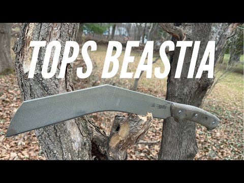 Tops Knives Beastia: Survival Knife, Outdoor Tool | Chopping &  Slashing with a T-Rex Fingernail 🦖