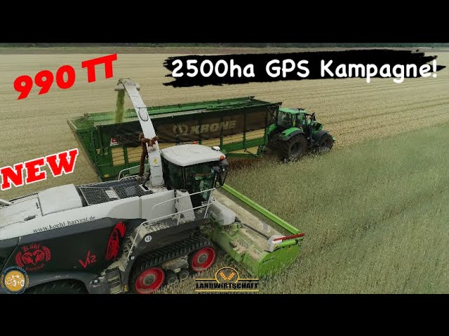Die 2500ha GPS Kampagne bei LU Köhl Harvest NEW Jaguar 990 TT Großeinsatz Ganzpflanzensilage GPS