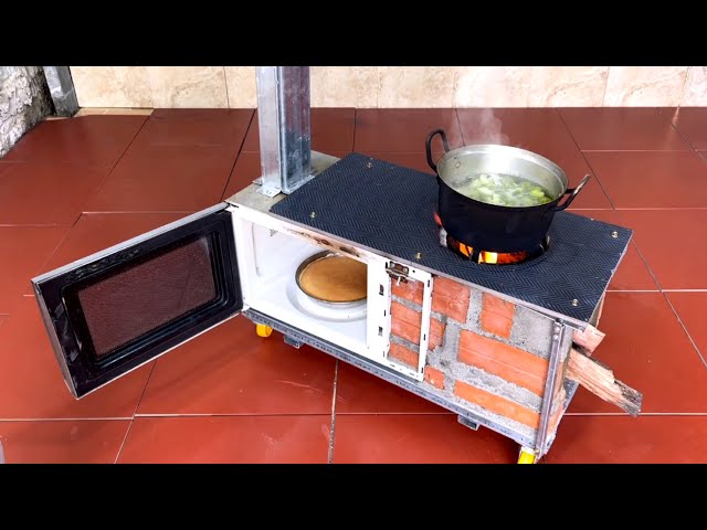 wood stove combined with baking tray #165