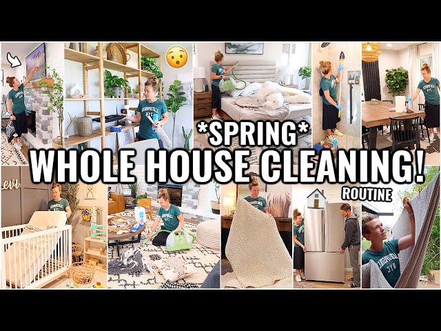 WHOLE HOUSE *SPRING* CLEAN WITH ME!🏠 EXTREME DEEP CLEANING ROUTINE | 2024 CLEANING MOTIVATION