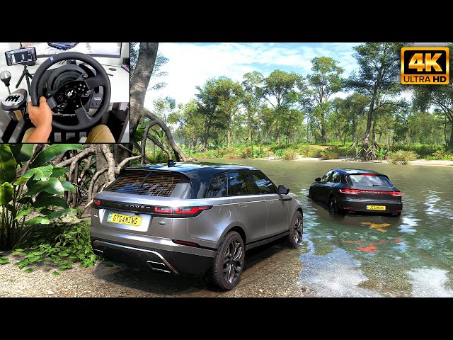 Range Rover Velar & Porsche Macan | OFFROAD CONVOY | Forza Horizon 5 | Thrustmaster T300RS gameplay
